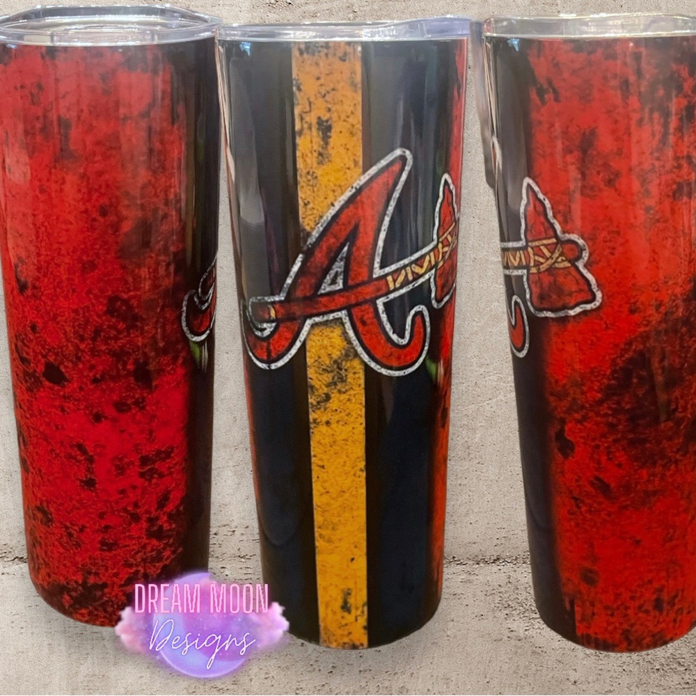 Atlanta braves baseball tumbler